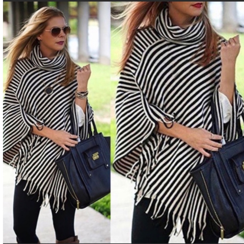 🎉HOST PICK🎉SALE🎉ASYMMETRICAL STRIPE PONCHO